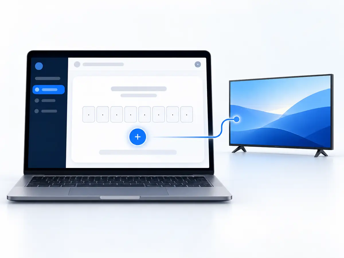 Notebook com o painel adicionando uma nova tela